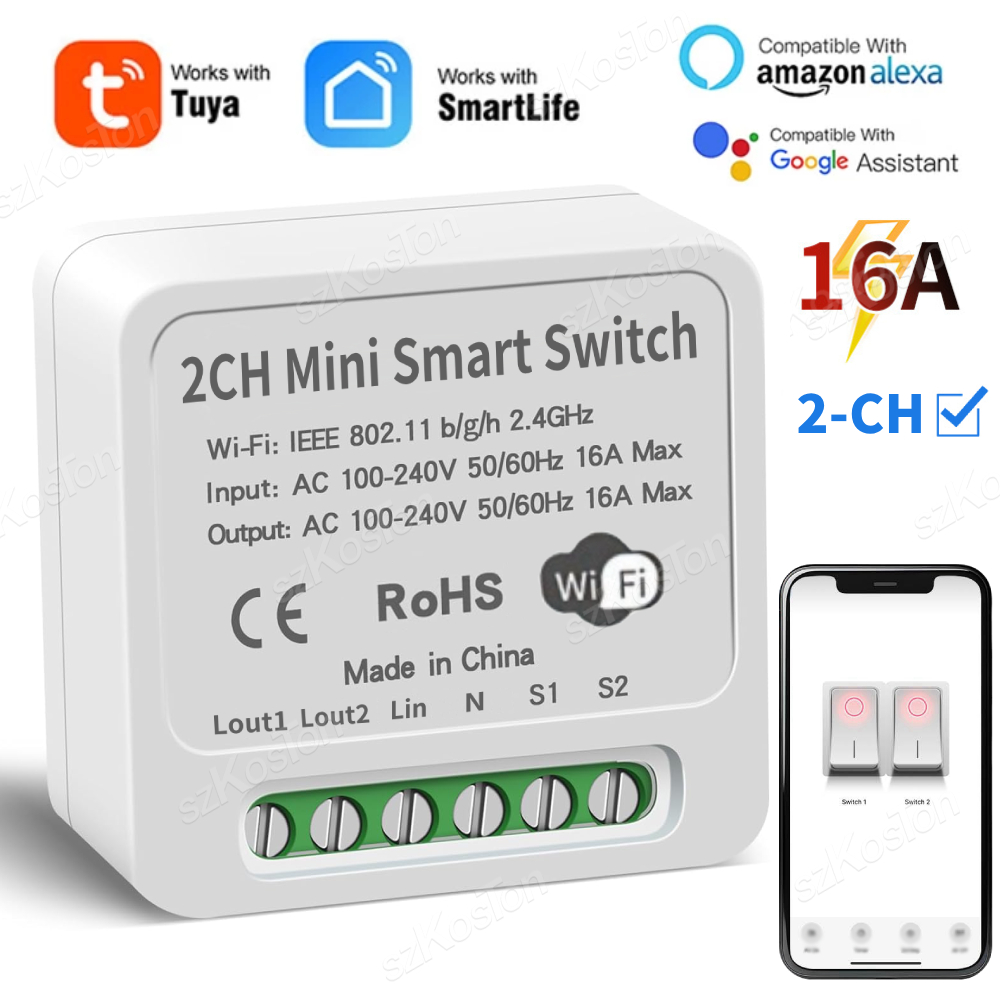 Smart Light Switch Wifi - 16A Tuya modul saklar pintar WiFi