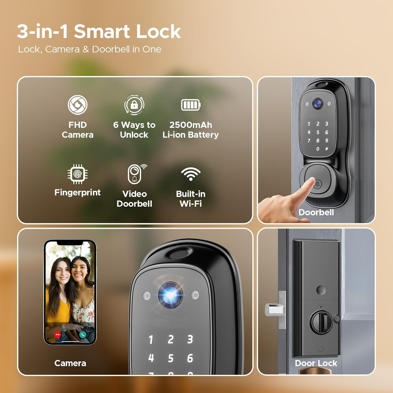 Kunci Pintu Pintar Wifi Tuya ‎ - Smart Door Lock Wifi ulasan dan harga