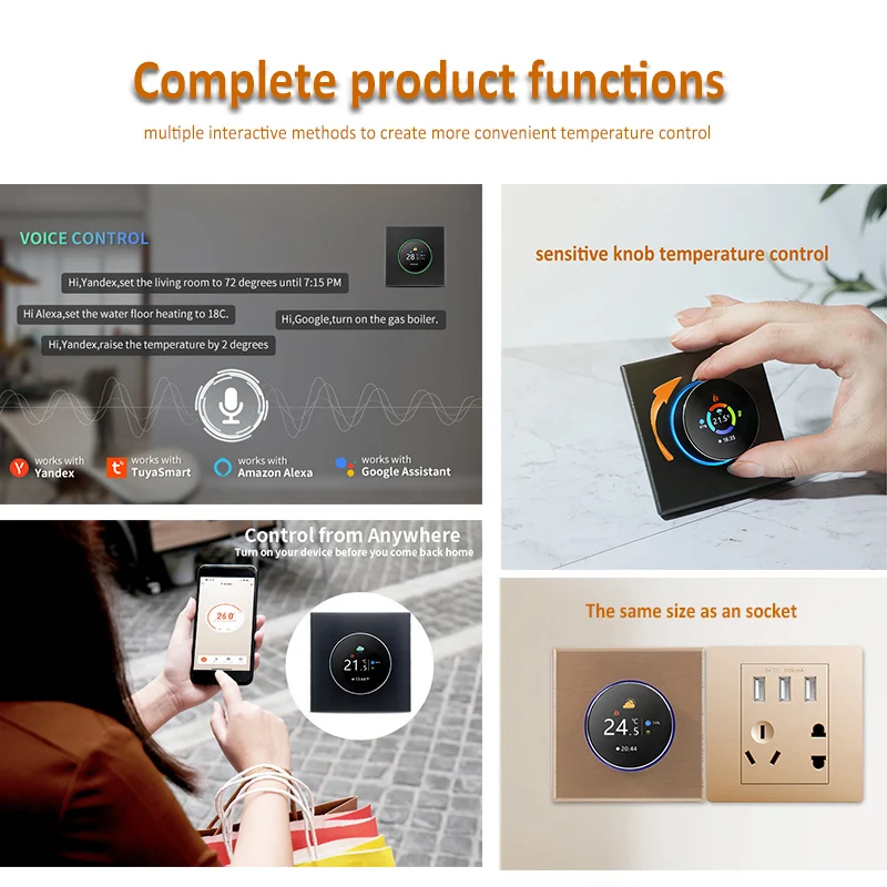 Tersedia Thermostat Knob Tuya  - Wifi Thermostat ulasan dan harga