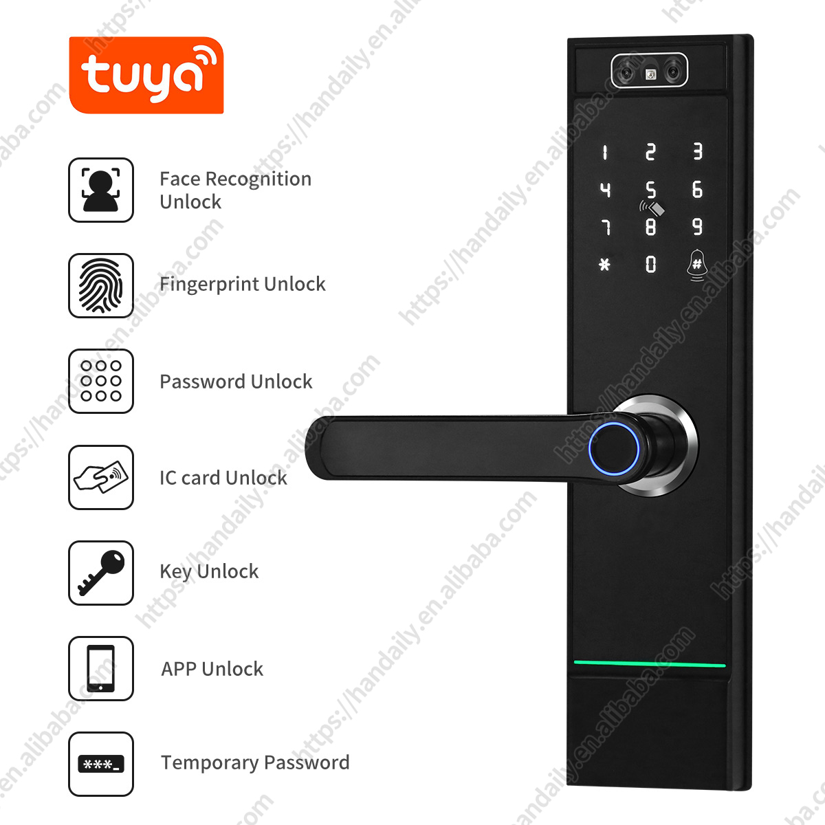 Kunci Pintu Digital Cerdas Tuy - Smart Door Lock Wifi ulasan dan harga