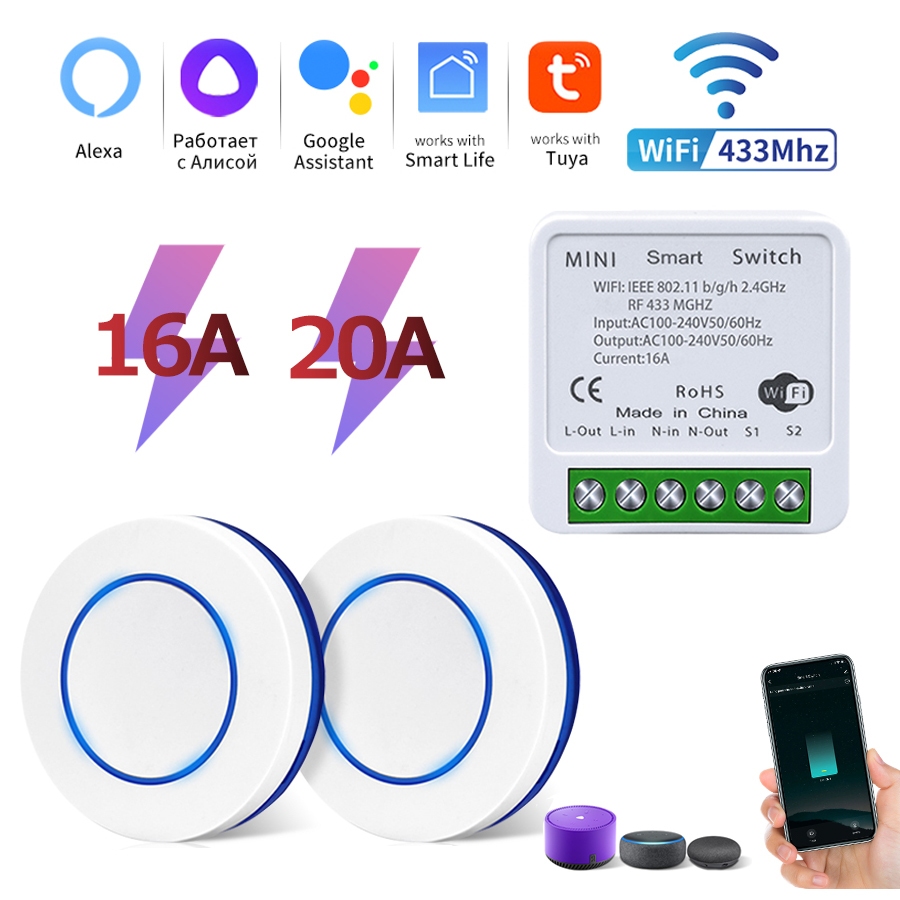 Tuya Wifi Smart Switch RF 433M - Smart Light Switch Wifi ulasan dan harga
